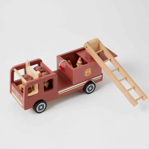 Wooden Fire Truck Set