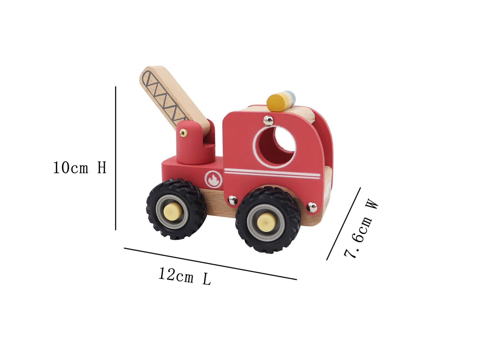wooden toy fire engine - angus and dudley