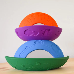 Jellystone Silicone Rainbow Stacking Toy - Bright