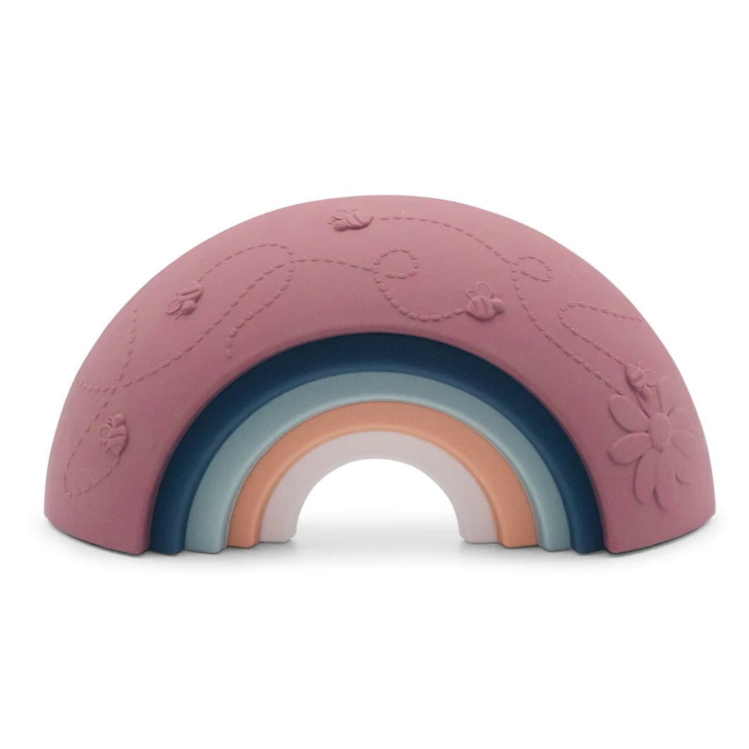 Jellystone silicone rainbow stacking toy - angus and dudley