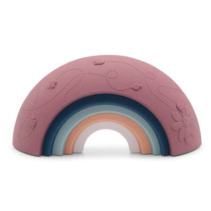 Jellystone silicone rainbow stacking toy - angus and dudley