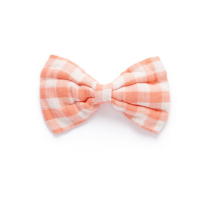 purebaby gingham bow hairclip - angus and dudley