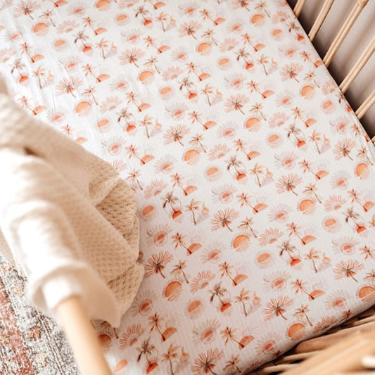 Snuggle Hunny Fitted Cot Sheet - Paradise