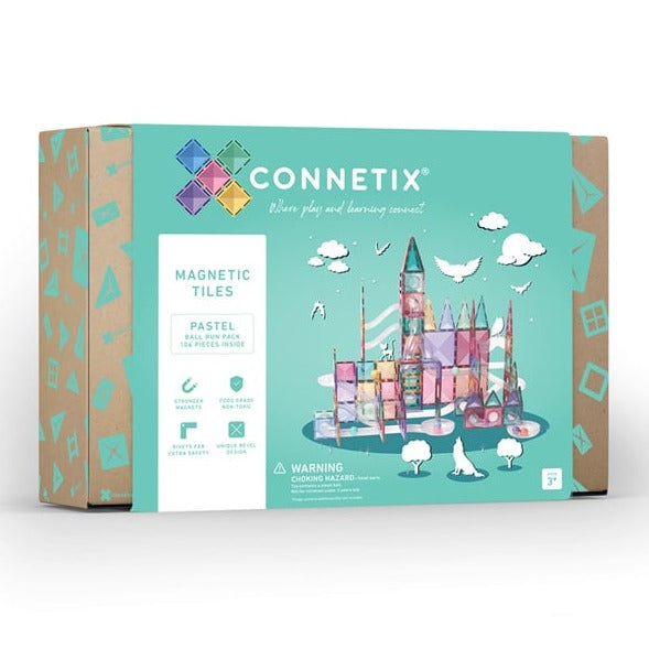 Connetix tiles pastel ball run pack - angus and dudley