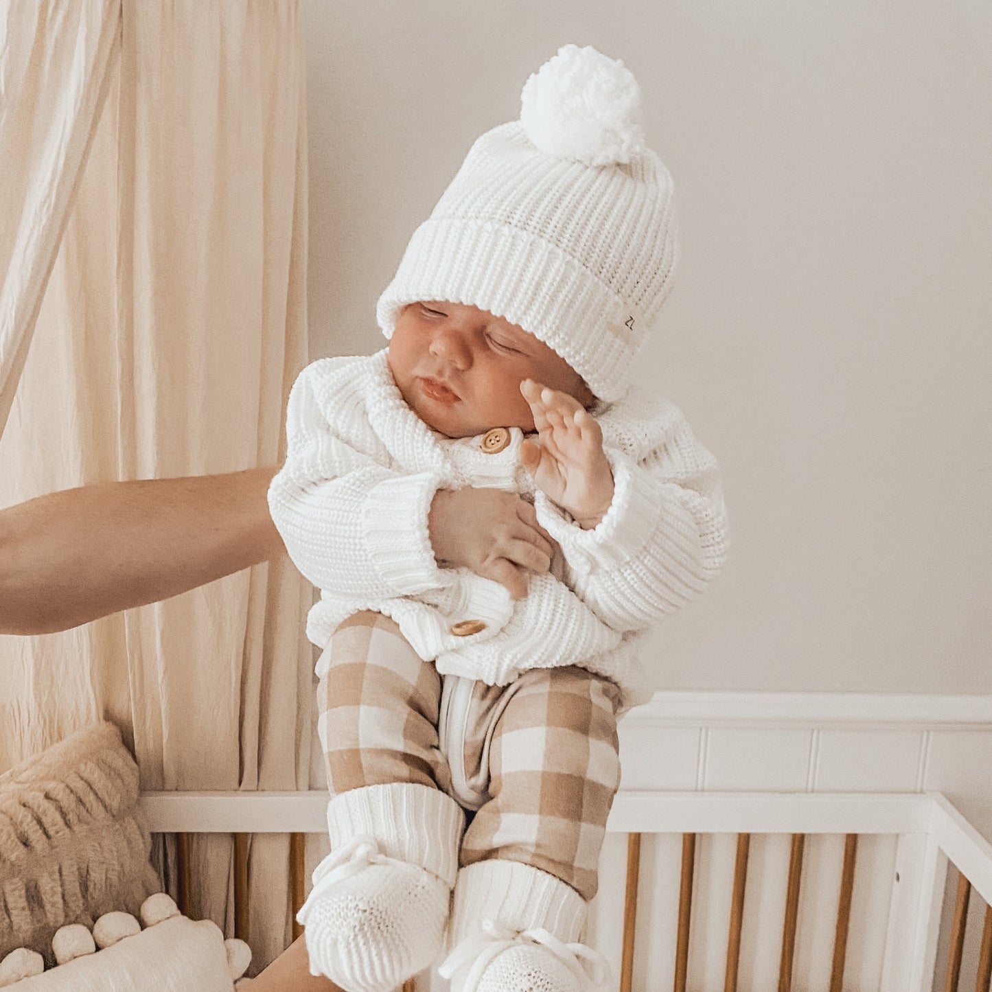 Ziggy Lou knit baby beanie - Angus and Dudley