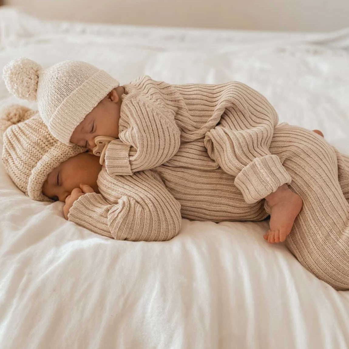 Little B's Ribbed winter baby romper - Angus and Dudley