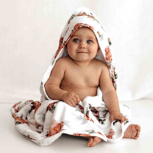 Snuggle Hunny rosebud hooded towel - angus and dudley