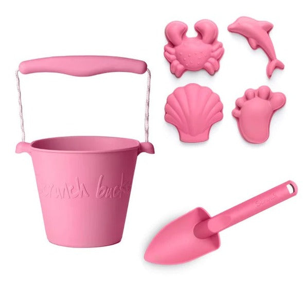 Scrunch silicon pink beach set - angus and dudley