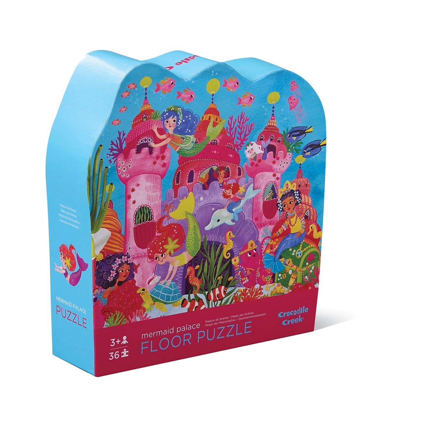 Crocodile Creek mermaid floor puzzle - angus and dudley