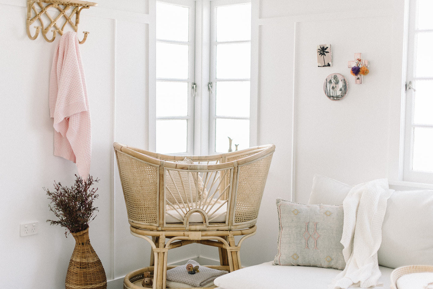 Snuggle Diamond Knit Blanket - Blush Pink - Angus & Dudley Collections