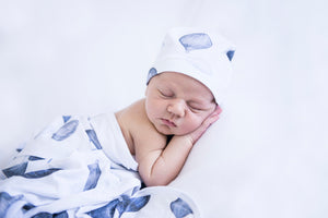Baby Jersey Wrap & Beanie Set - Cloud Chaser - Angus & Dudley Collections