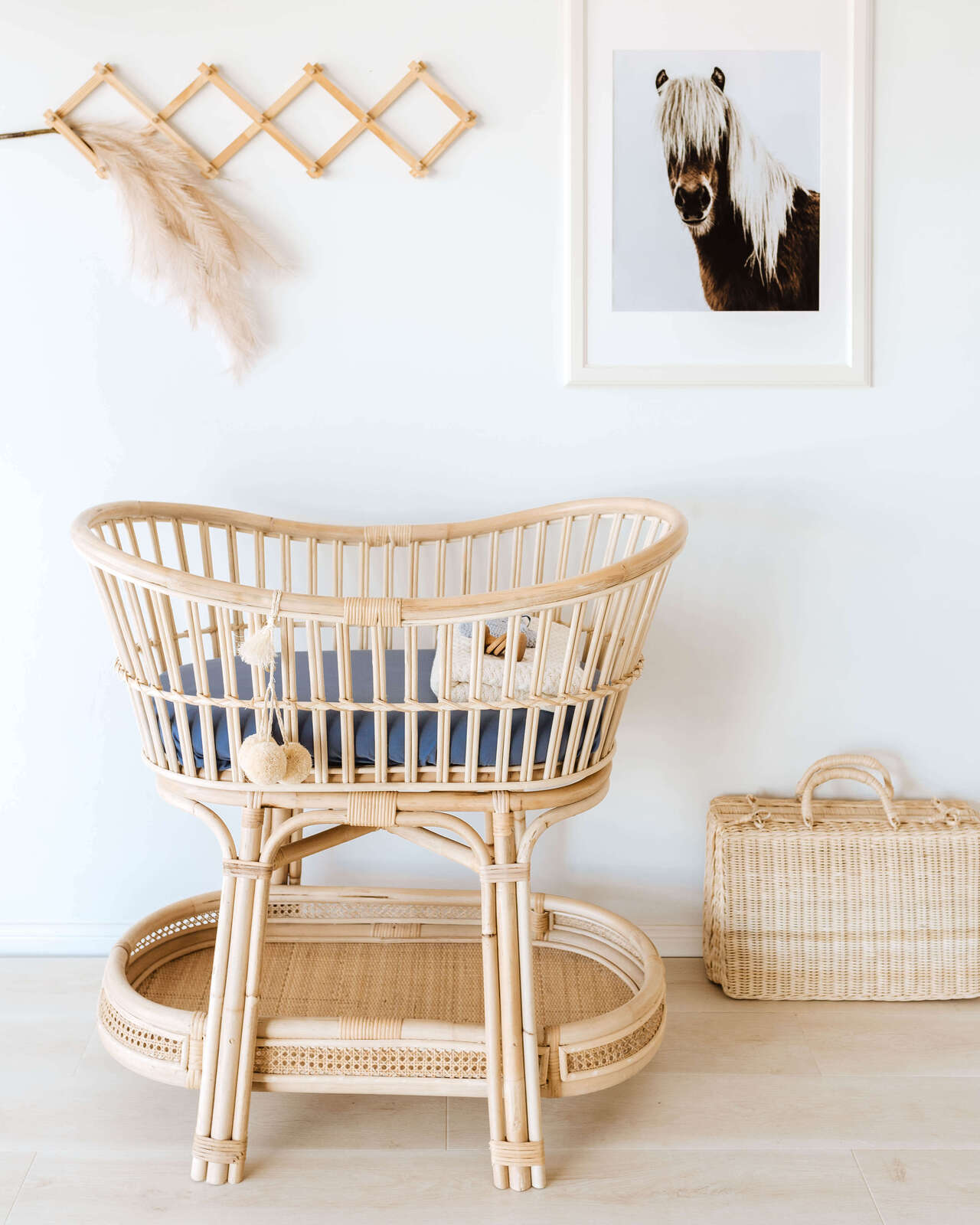 Snuggle Fitted Bassinet & Change Pad Cover - Reign - Angus & Dudley Collections