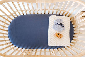 Snuggle Fitted Bassinet & Change Pad Cover - Reign - Angus & Dudley Collections