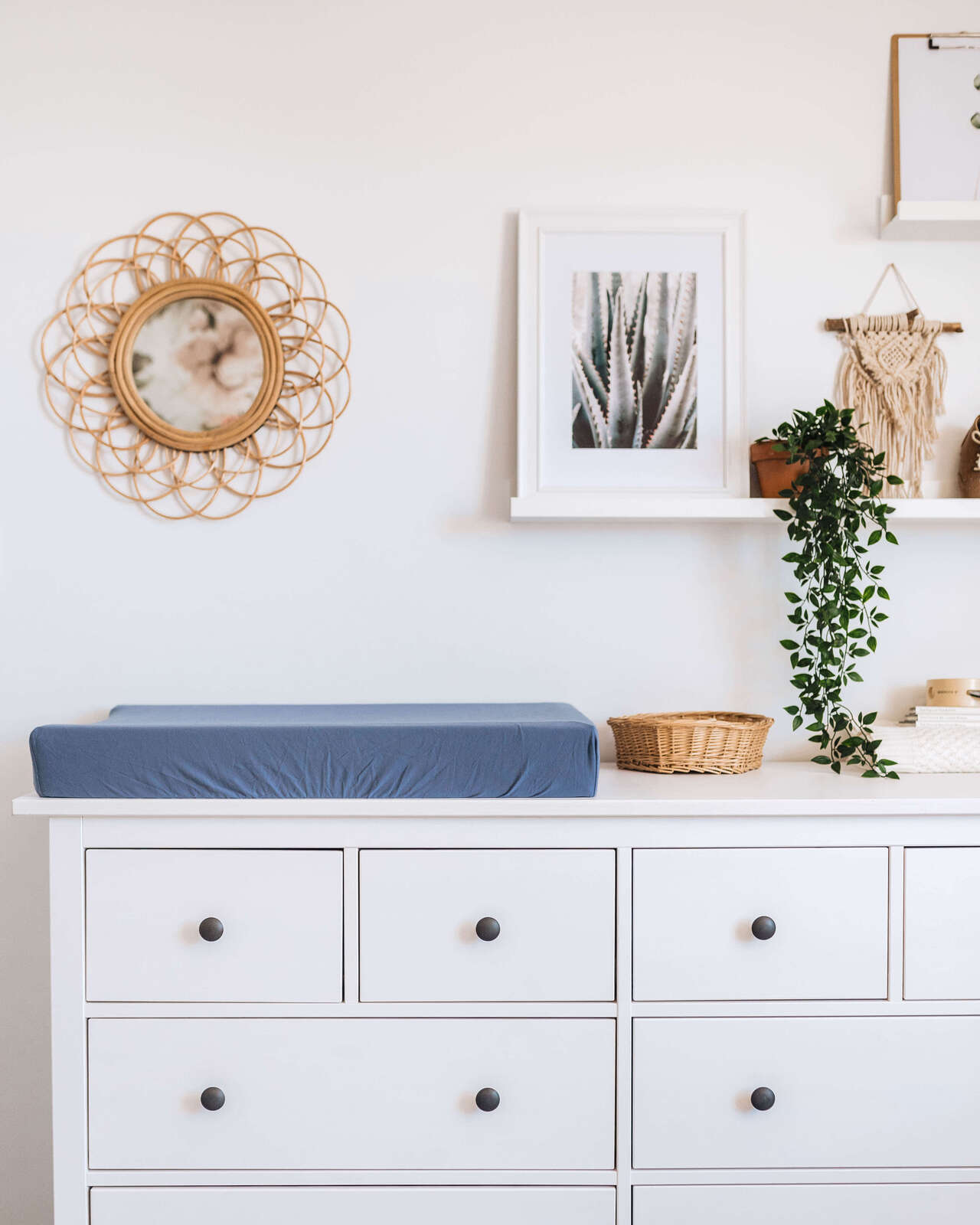 Snuggle Fitted Bassinet & Change Pad Cover - Reign - Angus & Dudley Collections