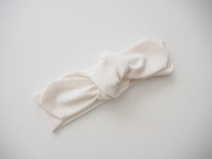 Snuggle Topknot Headband - White - Angus & Dudley Collections