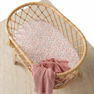 Snuggle Hunny Fitted Bassinet & Change Pad Cover - Spring Floral