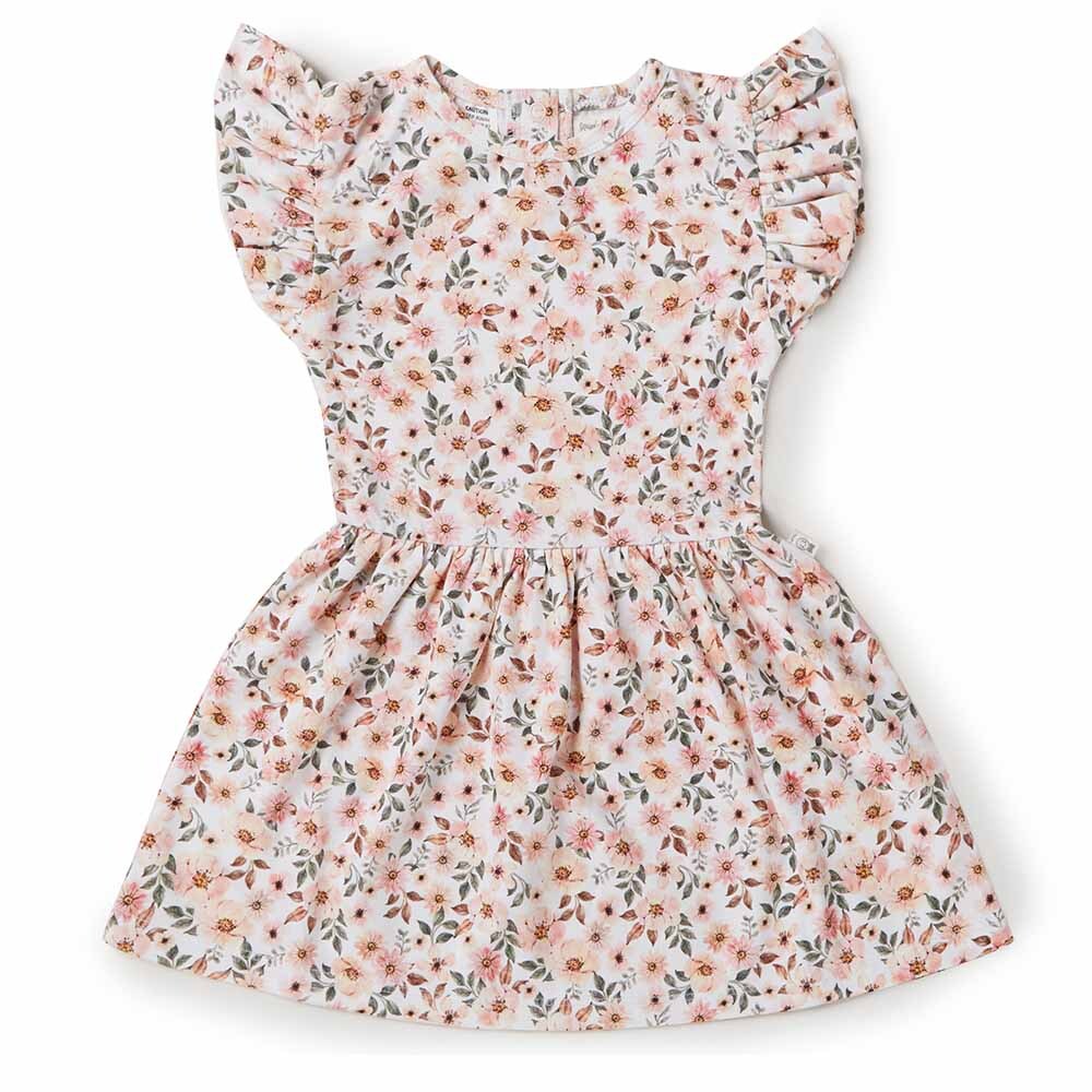 Snuggle Hunny Organic Cotton Short Sleeve Dress - Spring Floral