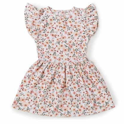 Snuggle Hunny Organic Cotton Short Sleeve Dress - Spring Floral