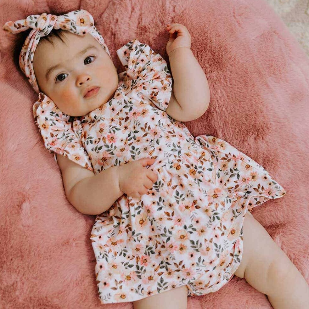 snuggle hunny floral dress - angus and dudley