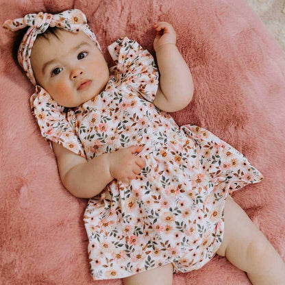 snuggle hunny floral dress - angus and dudley