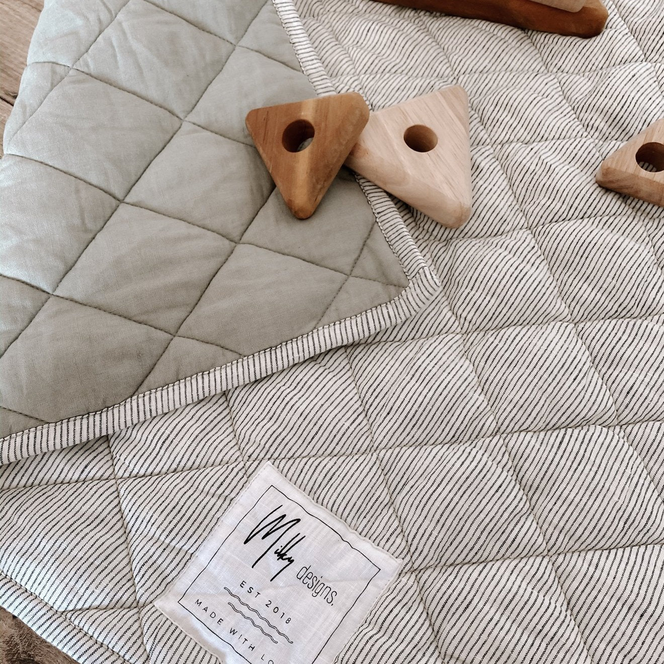 linen stone rug for baby