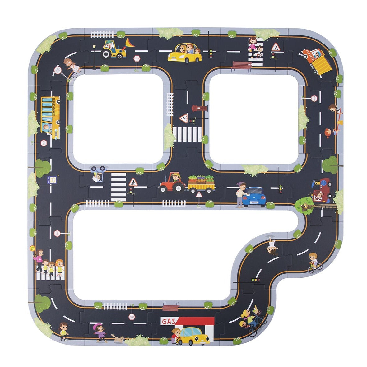 tooky toys city road puzzle - angus and dudley