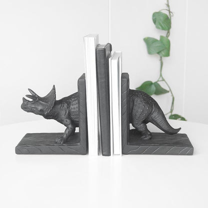 Triceratops Bookends - Black