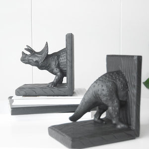 Triceratops Bookends - Black