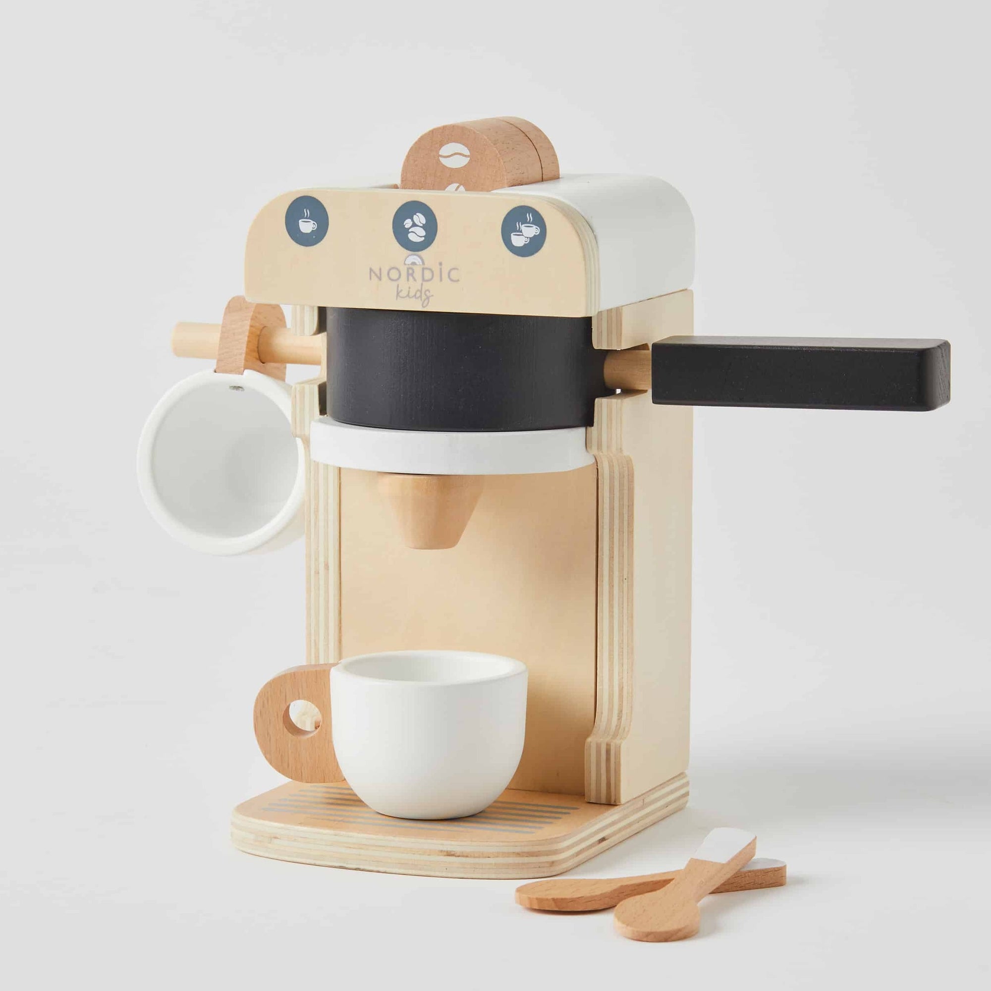 wooden toy coffee machine - angus and dudley