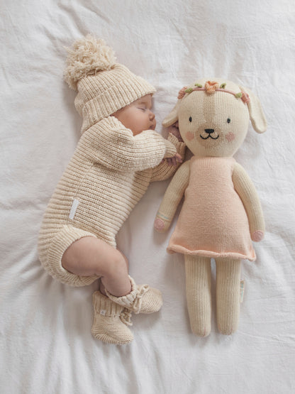 Ziggy Lou Knit Heirloom Romper - Honey