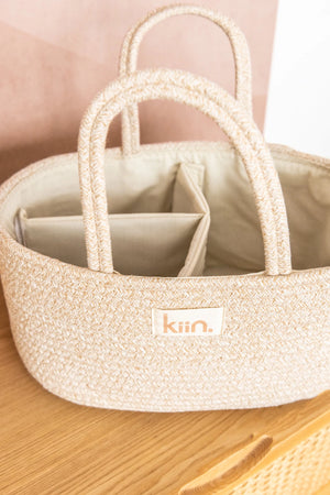Nappy Caddy Organiser Basket - Cotton Rope