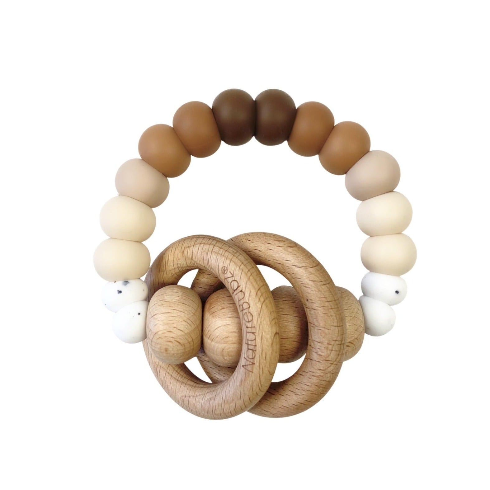 nature bubz rainbow teether - angus and dudley