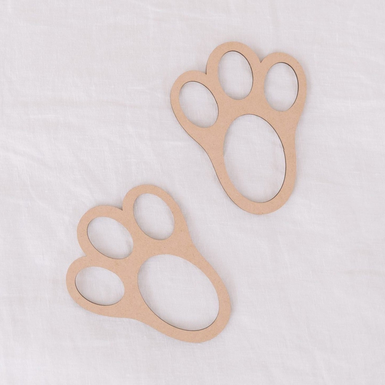 Easter bunny paw print stencil - angus and dudley