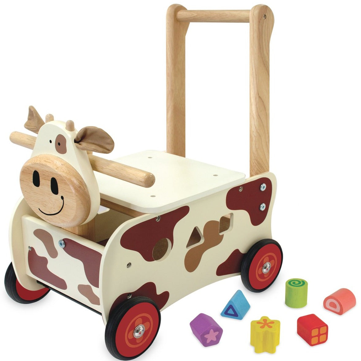 Walk and ride on cow shape sorter - Angus and Dudley