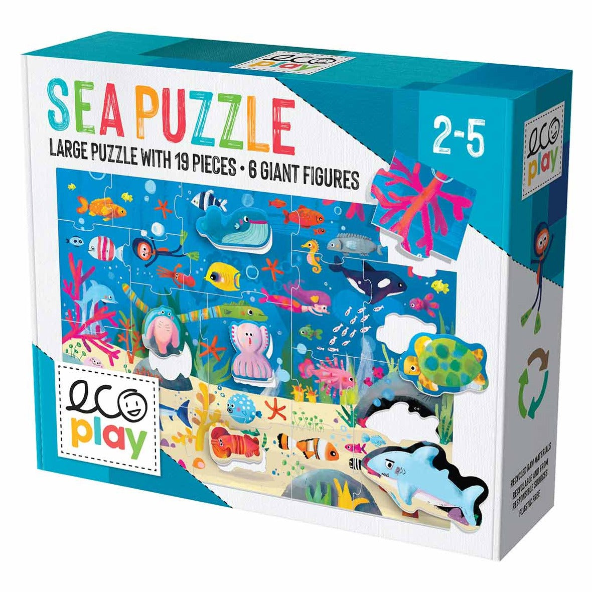 Montessori eco friendly sea puzzle - Angus and Dudley