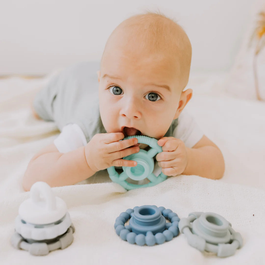 Jellystone Rainbow Stacker and Teether Toy I Ocean