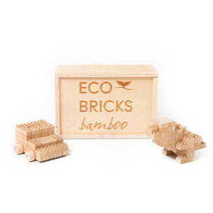 Natural wooden bamboo eco bricks - angus and dudley
