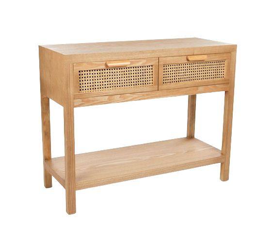 Mulberry Ratt/Wood Console 100x40x80cm