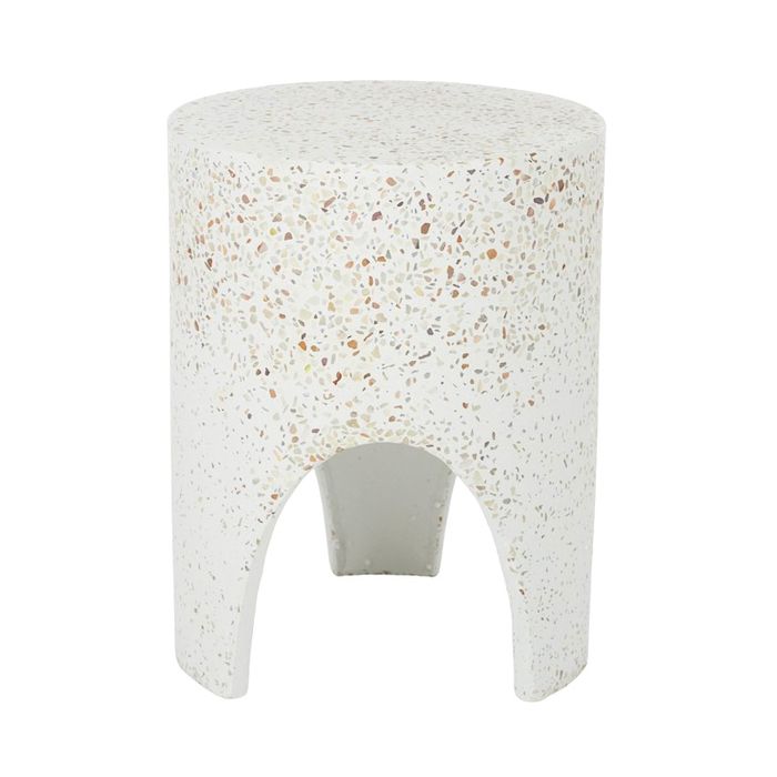 Zeta Terrazzo Stool 35x45cm Natural