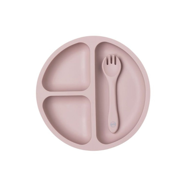 silicone plate and fork - angus and dudley