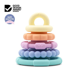 Jellystone rainbow stacker teether toy - angus and dudley